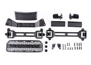 Body accessories kit, 2017 Ford RaptorÆ (includes grille, hood insert, side mirrors, & mounting hardware)†(includes latches and latch mounts for clipless mounting) Body accessories kit, 2017 Ford RaptorÆ (includes grille, hood insert, side mirrors, & mounting hardware)†(includes latches and latch mounts for clipless mounting)