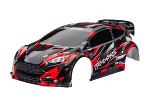 Body, Ford FiestaÆ ST Rally Brushless, red (painted, decals applied) (assembled with rear wing, body support, & body mount latches for clipless mounting) Body, Ford FiestaÆ ST Rally Brushless, red (painted, decals applied) (assembled with rear wing, body support, & body mount latches for clipless mounting)