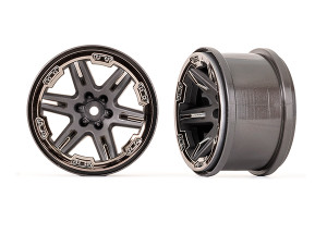 Wheels, RXT 2.8" (charcoal gray & black chrome) (2)