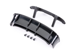 Wing, Ford FiestaÆ ST Rally (black)/ body posts, rear/ 3x8mm FCS (4) (fits #7412 series bodies)