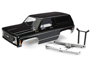 Body, Chevrolet Blazer (1979), complete (black) (includes grille, side mirrors, door handles, windshield wipers, front & rear bumpers, decals) Body, Chevrolet Blazer (1979), complete (black) (includes grille, side mirrors, door handles, windshield wipers, front & rear bumpers, decals)