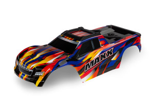 Body, MaxxÆ, yellow (painted, decals applied) (fits MaxxÆ with extended chassis (352mm wheelbase)) Body, MaxxÆ, yellow (painted, decals applied) (fits MaxxÆ with extended chassis (352mm wheelbase))