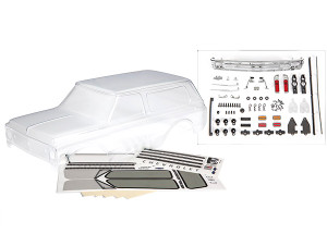 Body, Chevrolet Blazer (1969 - 1970) (clear, requires painting) (includes grille, side mirrors, door handles, windshield wipers, decals, window masks)