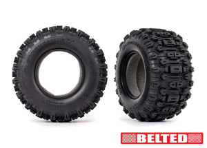 Tires, SledgehammerÆ All-Terrain 2.8" (belted, dual profile (2.9" outer, 3.8" inner)) (2)/ foam inserts (2)