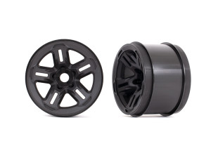 Wheels, 3.8" (black) (2) (17mm splined) 9671