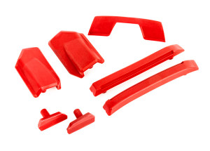Body reinforcement set, red/ skid pads (roof) (fits #9511 body)
