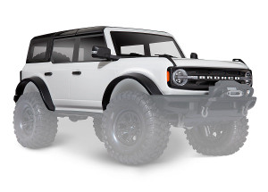 Body, Ford Bronco, complete, Oxford White (painted) (includes grille, side mirrors, door handles, fender flares, windshield wipers, spare tire mount, & clipless mounting) (requires #8080X inner fenders) Body, Ford Bronco, complete, Oxford White (painted) (includes grille, side mirrors, door handles, fender flares, windshield wipers, spare tire mount, & clipless mounting) (requires #8080X inner fenders)