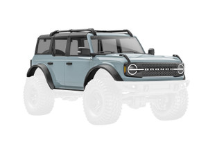 Body, Ford Bronco, complete, Cactus Gray (includes grille, side mirrors, door handles, fender flares, windshield wipers, spare tire mount, & clipless mounting) (requires #9735 front & rear bumpers)