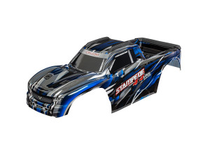 Body, StampedeÆ 4X4 VXL, blue (painted, decals applied) (assembled with front & rear body mounts and rear body support for clipless mounting) Body, StampedeÆ 4X4 VXL, blue (painted, decals applied) (assembled with front & rear body mounts and rear body support for clipless mounting)