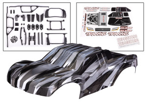Body, Maxx SlashÆ, ProGraphixÆ (graphics are printed, requires paint & final color application)/ decal sheet (includes body support, body plastics, latches, & hardware for clipless mounting) Body, Maxx SlashÆ, ProGraphixÆ (graphics are printed, requires paint & final color application)/ decal sheet (includes body support, body plastics, latches, & hardware for clipless mounting)