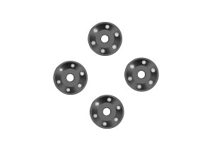 Wheel washers, machined aluminum, gray (4)