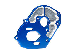 Plate, motor, lightweight machined 6061-T6 aluminum (blue-anodized) (4mm thick)/ 3x10mm CS with split and flat washer (2) 9490L