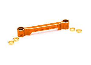 Draglink, steering, 6061-T6 aluminum (orange-anodized) Draglink, steering, 6061-T6 aluminum (orange-anodized)
