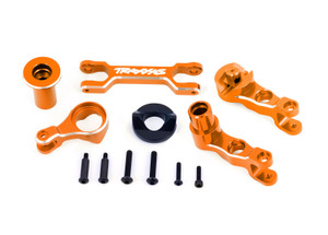 Steering bellcranks (left & right)/ draglink (6061-T6 aluminum, orange-anodized) (fits X-MaxxÆ)