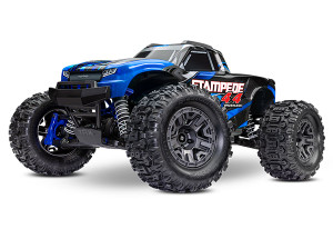 Stampede 4X4Æ Brushless: 1/10-scale 4WD Monster Truck with TQô 2.4GHz radio system 67154-4-BLUE Stampede 4X4Æ Brushless: 1/10-scale 4WD Monster Truck with TQô 2.4GHz radio system 67154-4-BLUE