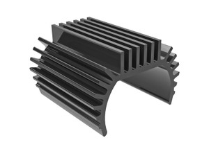 Heat sink, TitanÆ 87T motor (6061-T6 aluminum, dark titanium-anodized)