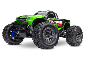 Stampede 4X4Æ Brushless: 1/10-scale 4WD Monster Truck with TQô 2.4GHz radio system 67154-4-GRN Stampede 4X4Æ Brushless: 1/10-scale 4WD Monster Truck with TQô 2.4GHz radio system 67154-4-GRN