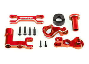 Steering bellcranks (left & right)/ draglink (6061-T6 aluminum, red-anodized) (fits XRTô)