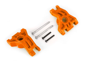 Carriers, stub axle, rear, extreme heavy duty, orange (left & right)/ 3x41mm hinge pins (2)/ 3x20mm BCS (2) (for use with #9080 upgrade kit)