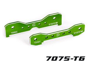 Tie bars, rear, 7075-T6 aluminum (green-anodized) (fits SledgeÆ)