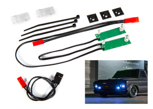 LED light set, front, complete (blue) (includes light harness, power harness, clear lenses (2), zip ties (3))