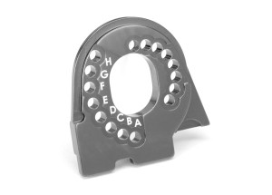 Motor mount plate, 6061-T6 aluminum (charcoal gray-anodized)