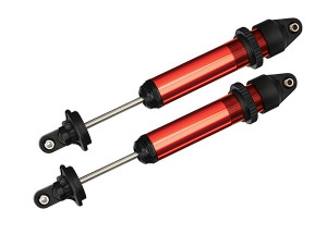 Shocks, GTX, aluminum, red-anodized (fully assembled w/o springs) (2)