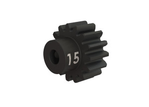 Gear, 15-T pinion (32-p), heavy duty (machined, hardened steel) (fits 3mm shaft)/ set screw