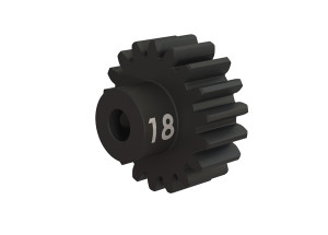Gear, 18-T pinion (32-p), heavy duty (machined, hardened steel) (fits 3mm shaft)/ set screw Gear, 18-T pinion (32-p), heavy duty (machined, hardened steel) (fits 3mm shaft)/ set screw