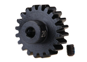 Gear, 20-T pinion (32-p), heavy duty (machined, hardened steel) (fits 3mm shaft)/ set screw