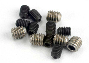Set (grub) screws, 3x4mm (8)/ 4x4mm (stainless) (4)