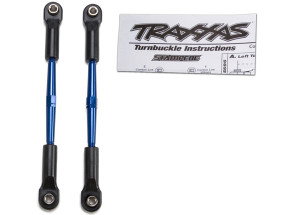 Turnbuckles, aluminum (blue-anodized), toe links, 61mm (2) (assembled w/ rod ends & hollow balls) (fits StampedeÆ) (requires 5mm aluminum wrench #5477)