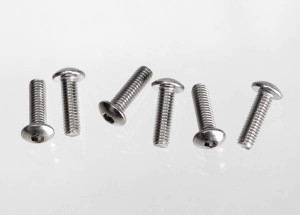 Screws, 3x10 button-head machine (hex drive) (stainless steel) (6)
