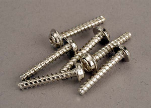 Screws, 3x18mm washerhead self-tapping (6)