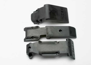 Skid plate set, front (2 pieces, plastic)/ skid plate, rear (1 piece, plastic)