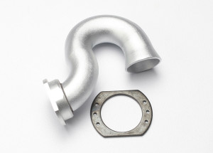 Header, exhaust (tubular aluminum, silver-anodized)/ spring mount (TRXÆ 2.5, 2.5 R, 3.3)