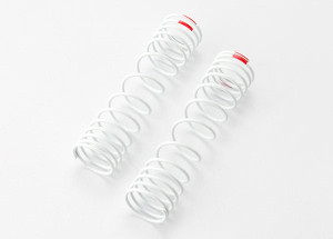 Springs, rear (white) (progressive rate) (2) (for Slash big bore shocks)