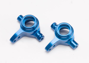 Steering blocks, 6061-T6 aluminum (blue-anodized), left & right 6837X