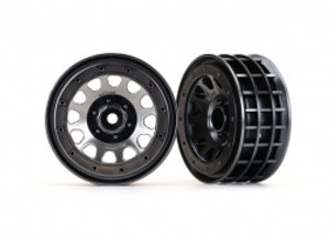 Wheels, 2.2", Method Race Wheels® 105 Beadlock (black chrome, beadlock) (beadlock rings sold separately) Wheels, 2.2", Method Race Wheels® 105 Beadlock (black chrome, beadlock) (beadlock rings sold separately)
