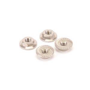 Titanium Low Profile M4 Serrated Nut (pk4) Titanium Low Profile M4 Serrated Nut (pk4)