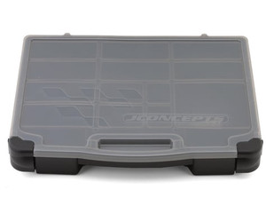 JConcepts Parts Storage Box (Black/Smoke Grey) (14.5x11x2.37") JConcepts Parts Storage Box (Black/Smoke Grey) (14.5x11x2.37")