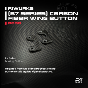 R1WURKS (B7 Series) Carbon Fiber Wing Button, Rear PLAIN R1WURKS (B7 Series) Carbon Fiber Wing Button, Rear PLAIN