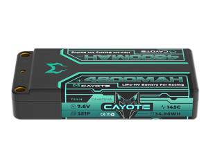 CAYOTE 2S 4600MAH 145C LCG SHORTY LIHV BATTERY W/5MM BULLETS