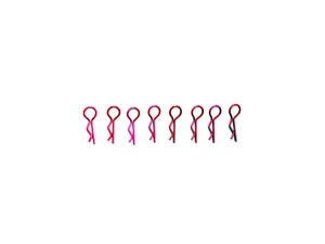 Assault RC Light Weight Bent Body Clips (Bright Pink) (8pk)