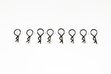 Assault RC Light Weight Bent Body Clips (Black) (8pk)