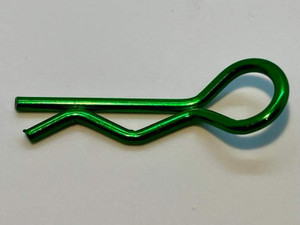 Assault RC Heavy Duty Large Bent Body Clips (Metallic Green) (5pk)