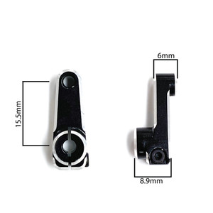 Assault RC 15.5mm Clamping Servo Horn (23T) (Black/Silver)