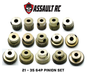 Assault RC 15 Piece 64P Pinion Set (21-35)