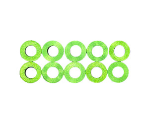 Assault RC Revolver M3x2mm Ball Stud Washer Set (Green) (10)