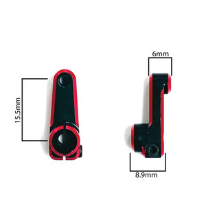 Assault RC 15.5mm Clamping Servo Horn (25T) (Black/Red)